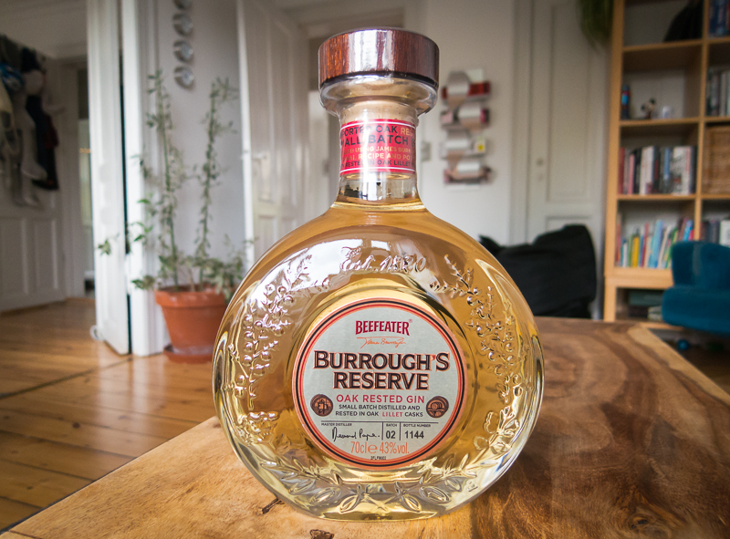 Beefeater Burrough’s Reserve Oak Rested Gin.