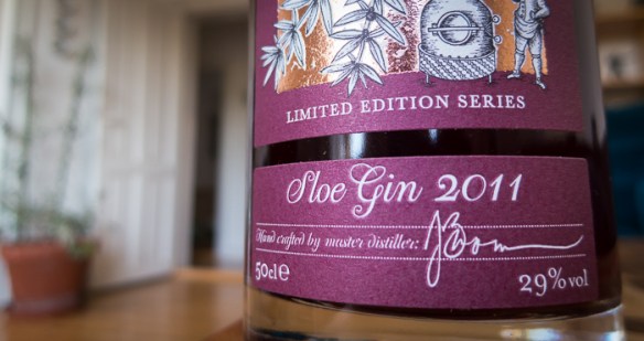 Sipsmith Sloe Gin label. Foto: Michael Sperling