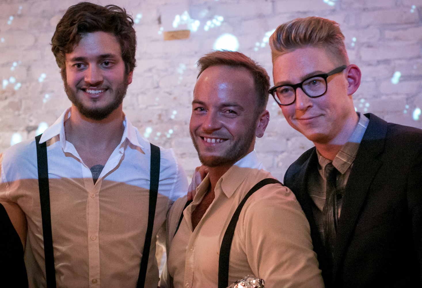 Vinderne Daniel Jordanov og Frederik Bjørn Hansen sammen med aftensvært Emil Thorup. Photo by Michael Sperling.