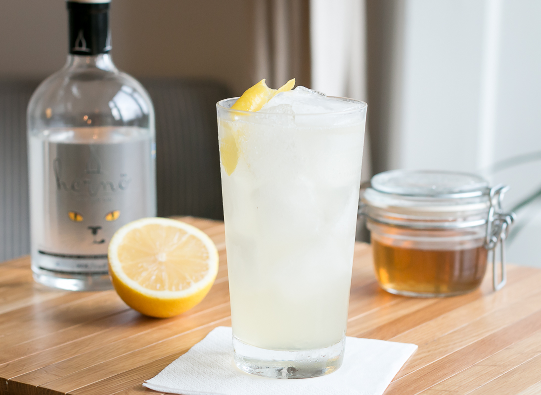 Tom Collins med Hernö Old Tom Gin. Photo by Michael Sperling.