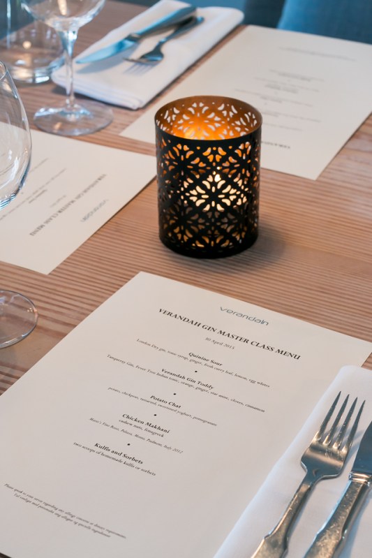 Gin Master Class på restaurant Verandah. Photo by Michael Sperling.