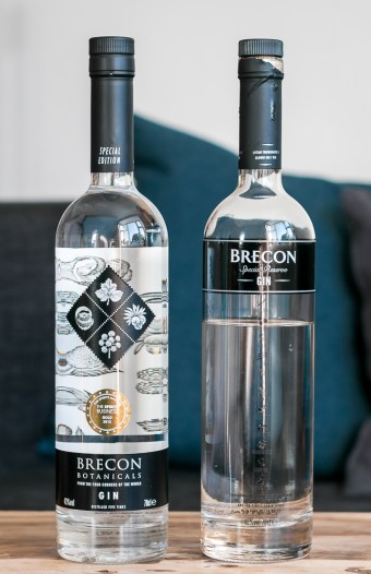 Brecon Botanicals Gin og Brecon Special Reserve Gin. Photo by Michael Sperling, En Verden af Gin.