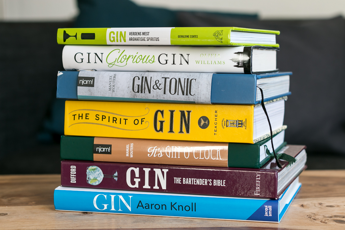 Gin books. Photo by Michael Sperling, En Verden af Gin.