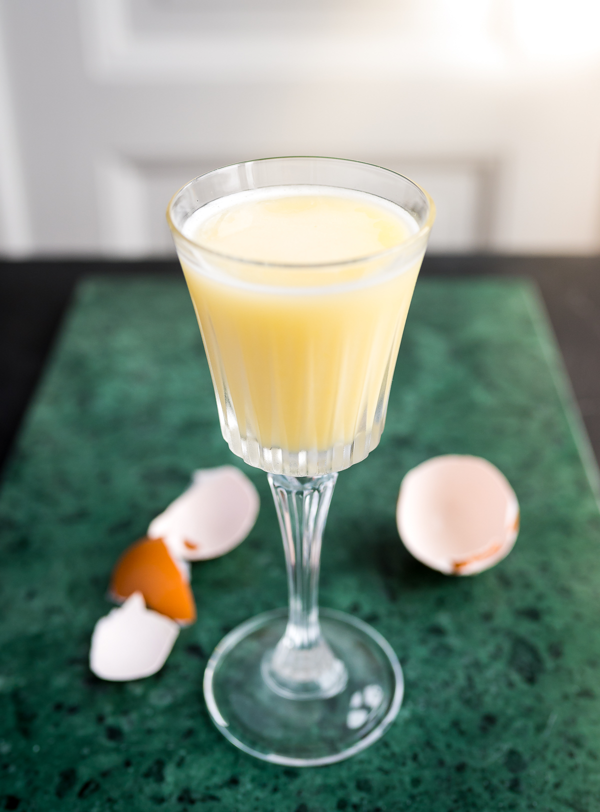 Gin Flip lavet med Hernö Old Tom Gin. Photo by Michael Sperling.