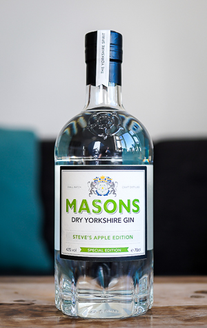 Masons Yorkshire Gin Steve’s Apple Edition. Photo by Michael Sperling.