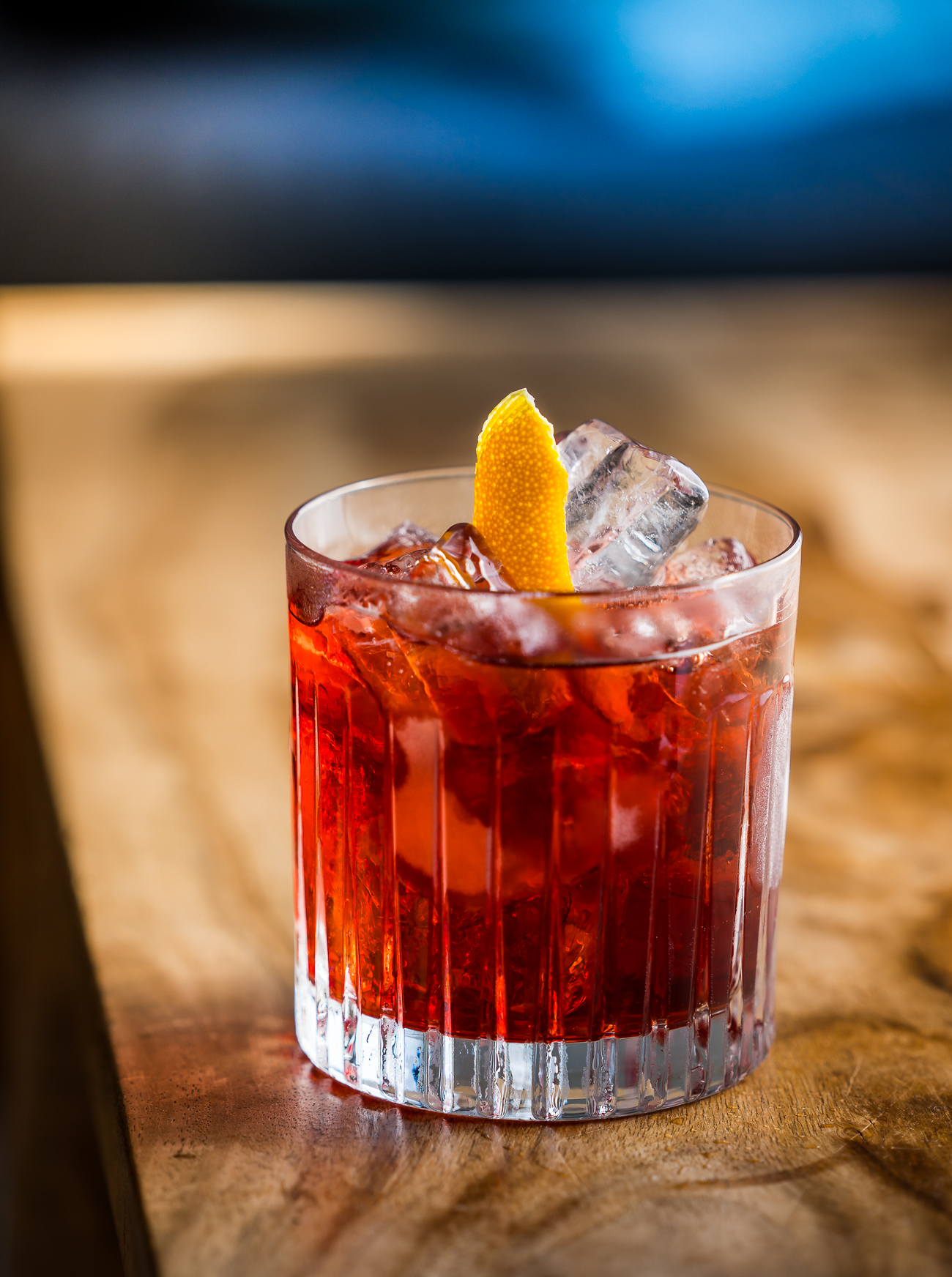 Tanqueray Flor de Sevilla negroni. Photo by Michael Sperling.