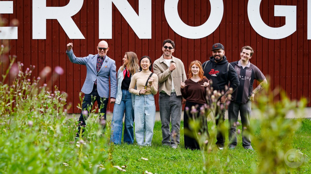 Alle syv deltagere i Hernö Gin Cocktail Awards 2026. Photo by Michael Sperling.
